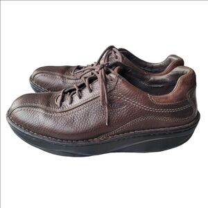 MBT Ajabu Rocker Bottom Lace Up Brown Leather Dress Shoes